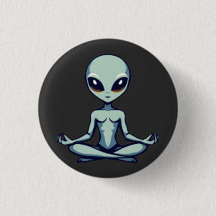 Badge Rond 2,50 Cm Alien zen