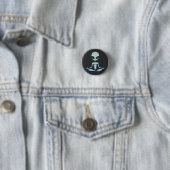 Badge Rond 2,50 Cm Alien zen (En situation)