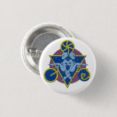 Badge Rond 2,50 Cm Aliens de danse de cercle (Devant & derrière)