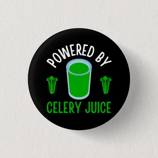 Badge Rond 2,50 Cm Alimenté Par Celery Juice (Devant)