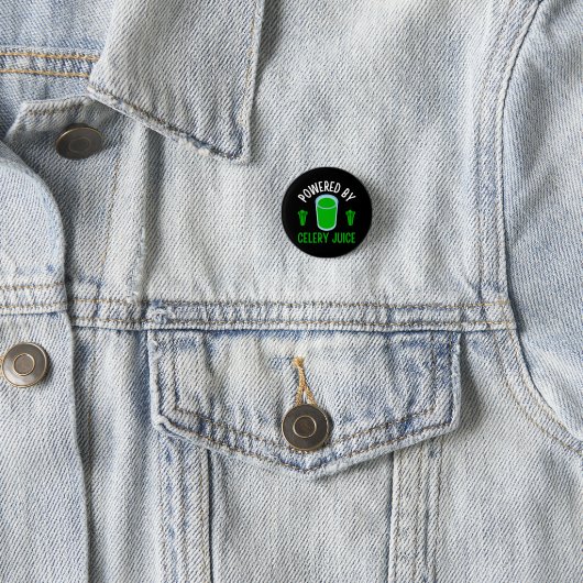 Badge Rond 2,50 Cm Alimenté Par Celery Juice (En situation)