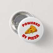 BADGE ROND 2,50 CM ALIMENTÉ PAR PIZZA (Devant & derrière)