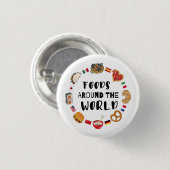Badge Rond 2,50 Cm Aliments dans le monde (Devant & derrière)