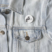 Badge Rond 2,50 Cm "All Charm" Lovely Zebra Black & White Trendy (En situation)