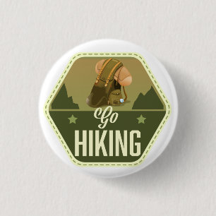 Badge Rond 2,50 Cm Aller au patch de randonnée