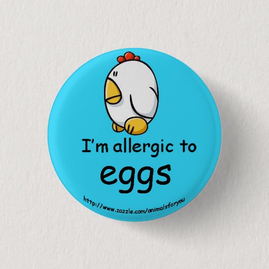Badge Rond 2,50 Cm Allergie des oeufs (Devant)