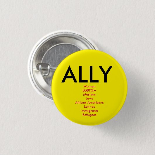Badge Rond 2,50 Cm Allié (Devant & derrière)