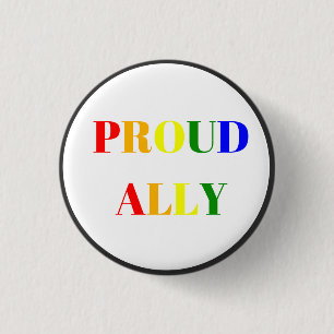 Badge Rond 2,50 Cm Allié de fierté