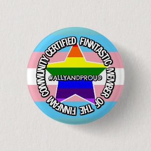 Badge Rond 2,50 Cm (Allié) insigne certifié de membre de FinnFam