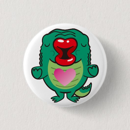 Badge Rond 2,50 Cm alligator embrassant (Devant)