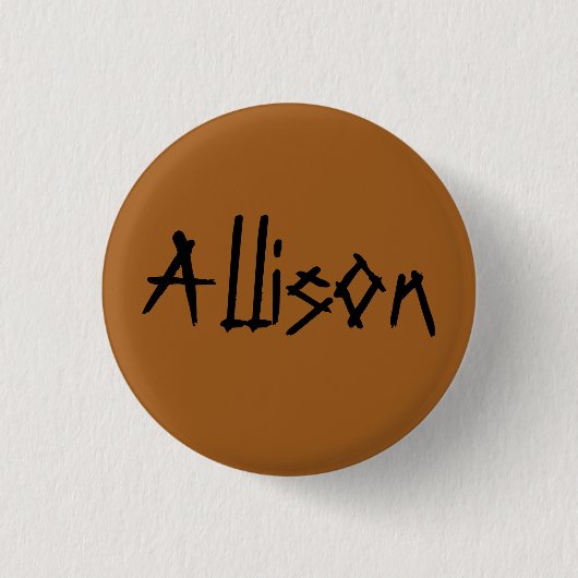 Badge Rond 2,50 Cm Allison de la police noire orpheline (Devant)