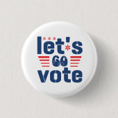 Badge Rond 2,50 Cm Allons Voter (Devant)