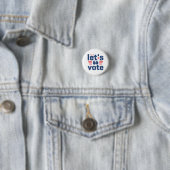 Badge Rond 2,50 Cm Allons Voter (En situation)