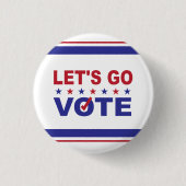 Badge Rond 2,50 Cm Allons Voter (Devant)