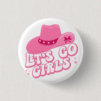 Badge Rond 2,50 Cm Allons-y Filles - Casquettes de cowboy - Casquette