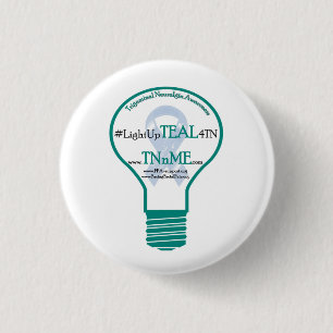 Badge Rond 2,50 Cm Allumez le bouton de névralgie faciale de TEAL 4