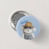 Badge Rond 2,50 Cm Aloha Sock Monkey(Garçon) (Devant & derrière)
