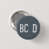 Badge Rond 2,50 Cm Alphabet "BCD" Collectible (#4) (Devant & derrière)
