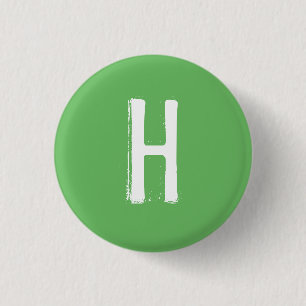 Badge Rond 2,50 Cm Alphabet "H" Collectible (#7)