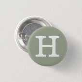Badge Rond 2,50 Cm Alphabet "H" Collectible (#8) (Devant & derrière)