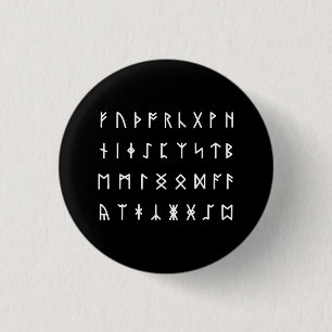 Badge Rond 2,50 Cm Alphabet Runique [Futhorc]