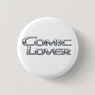 Badge Rond 2,50 Cm Amateur de bande dessinée conception audacieuse01