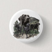 Badge Rond 2,50 Cm Amateurs allemands de pointeur à cheveux courts (Devant)