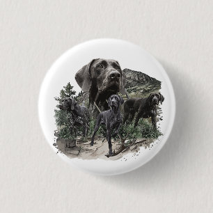 Badge Rond 2,50 Cm Amateurs allemands de pointeur à cheveux courts