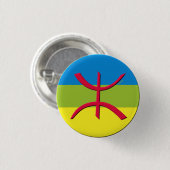 Badge Rond 2,50 Cm amazigh de berbere d'insigne (Devant & derrière)