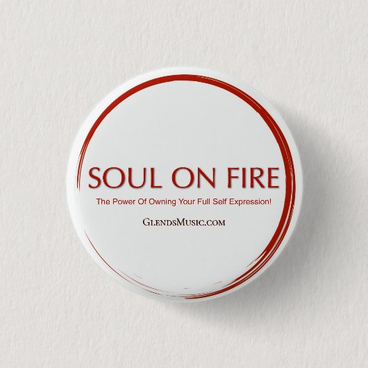Badge Rond 2,50 Cm Âme en feu (Devant)