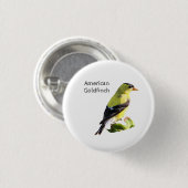 Badge Rond 2,50 Cm Américain Goldfinch (Devant & derrière)