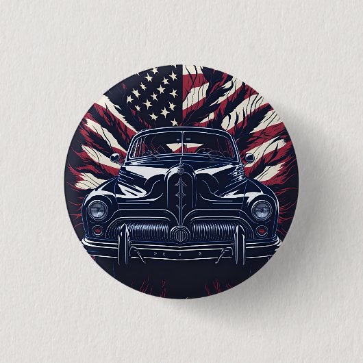 Badge Rond 2,50 Cm american fan 2 (Devant)