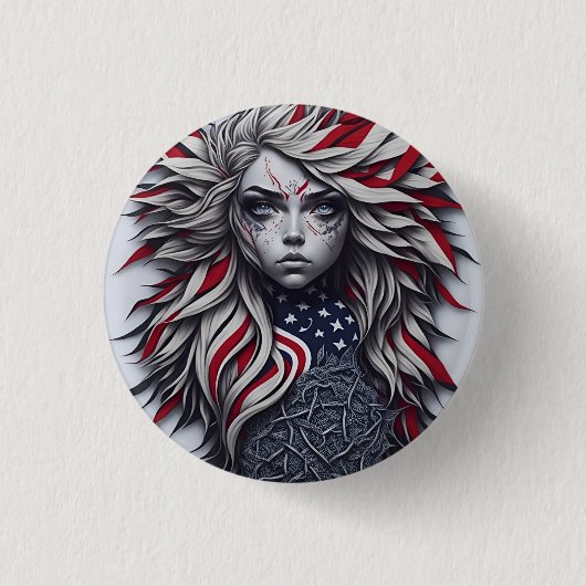 Badge Rond 2,50 Cm american fan 24 (Devant)