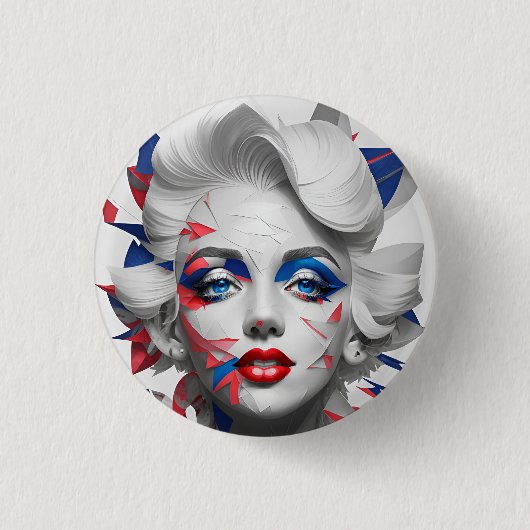 Badge Rond 2,50 Cm american fan 27 (Devant)