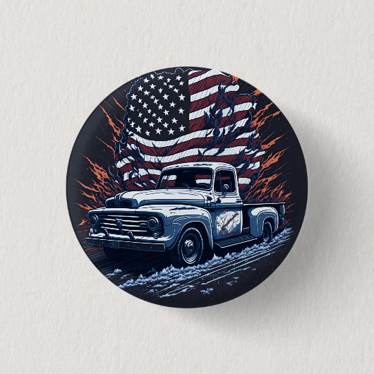 Badge Rond 2,50 Cm american fan 3 (Devant)