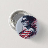 Badge Rond 2,50 Cm american fan 9 (Devant & derrière)