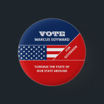 Badge Rond 2,50 Cm American Flag Design, campagne politique Adverse<br><div class="desc">American Flag Design,  Campagne politique Badge publicitaire par The Carte de visite Store.</div>