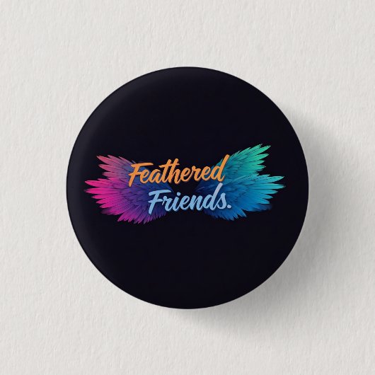 Badge Rond 2,50 Cm Amis de plumes (Devant)