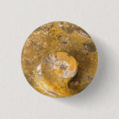 Badge Rond 2,50 Cm Ammonite et autres fossiles en roche (Devant)