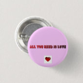 Badge Rond 2,50 Cm Amour (Devant & derrière)