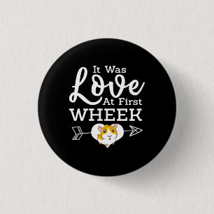 Badge Rond 2,50 Cm Amour À La Première Roue Guinée Pig Cavy Roddent