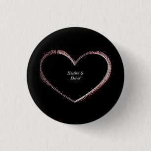 Badge Rond 2,50 Cm Amour Coeur Attractif Charming Mariage