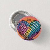Badge Rond 2,50 Cm Amour coloré (Devant & derrière)