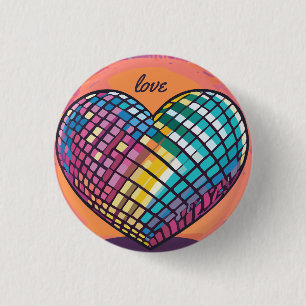 Badge Rond 2,50 Cm Amour coloré