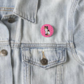 Badge Rond 2,50 Cm Amour de chat persan calico (En situation)