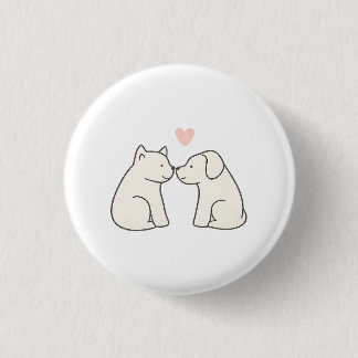 Badge Rond 2,50 Cm Amour de Chien