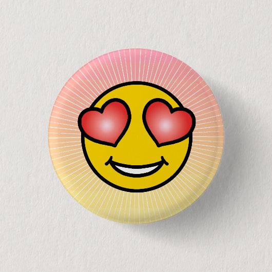Badge Rond 2,50 Cm Amour Emoji (Devant)
