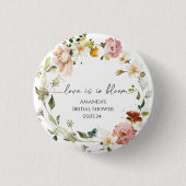 Badge Rond 2,50 Cm Amour fleur sauvage en fleur (Devant)