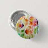 Badge Rond 2,50 Cm amour floral (Devant & derrière)