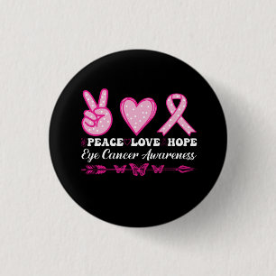 Badge Rond 2,50 Cm amour paix espoir oeil cancer du sein